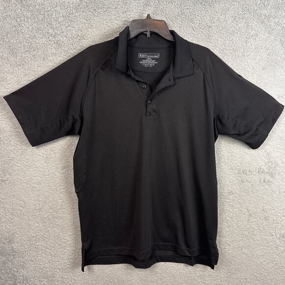 5.11 Tactical Utility Short Sleeve Polo Shirt Black SZ L Performance Police CCW - Picture 3 of 8